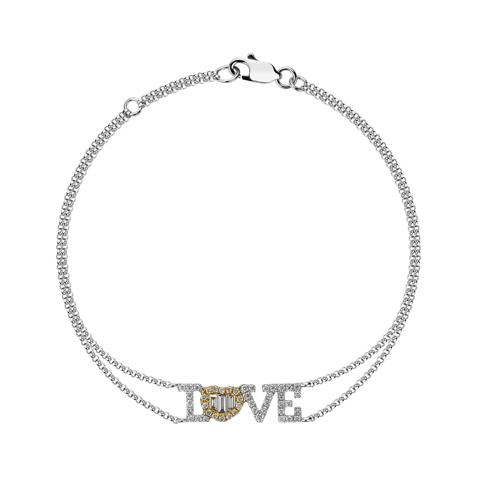 Bracelet with diamonds Love Messenger