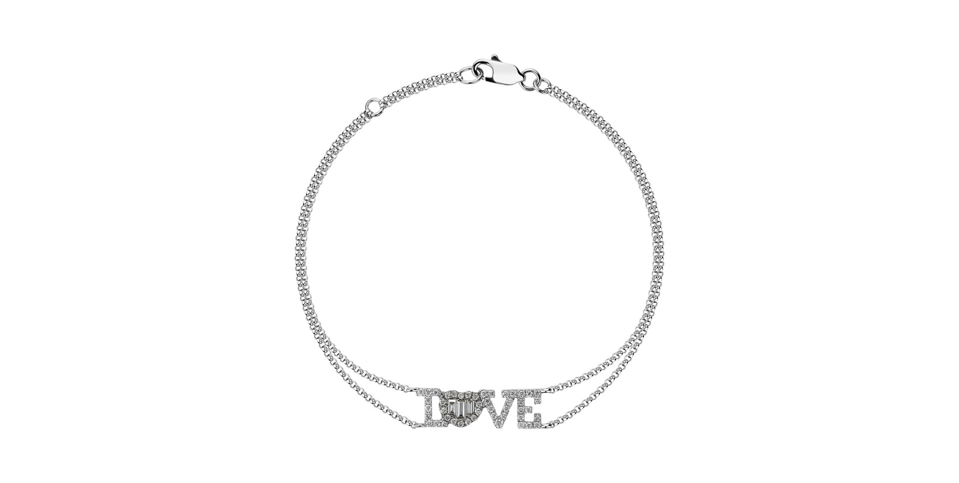 Bracelet with diamonds Love Messenger