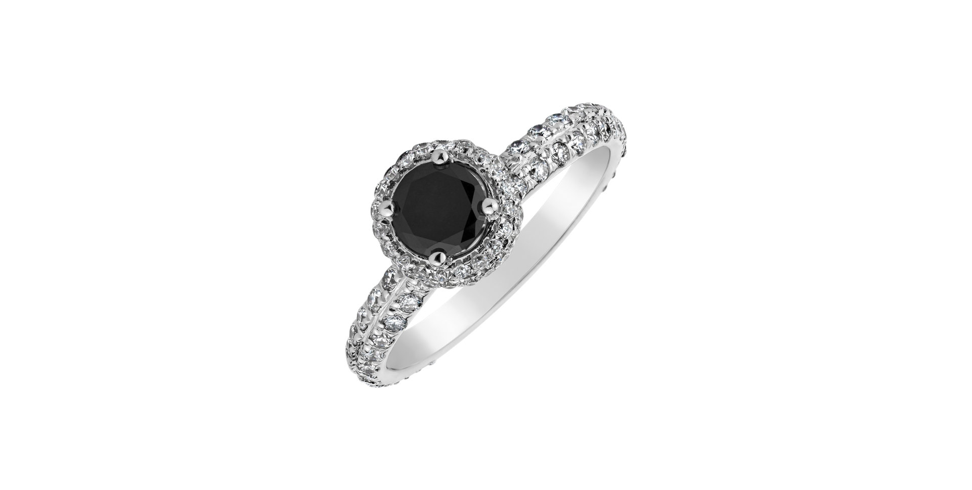 Ring with black and white diamonds Ricarda