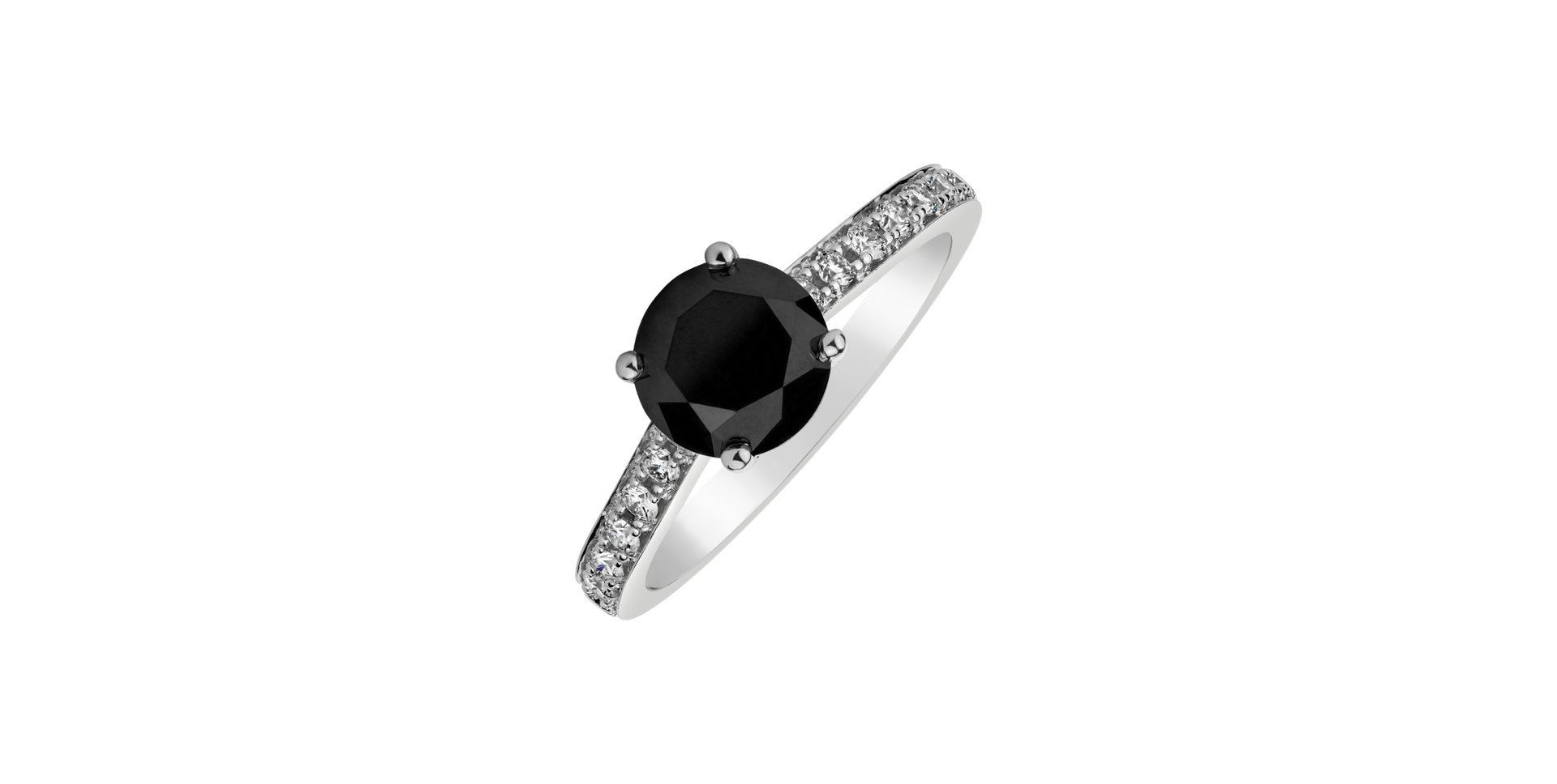 Ring with black and white diamonds Sydney