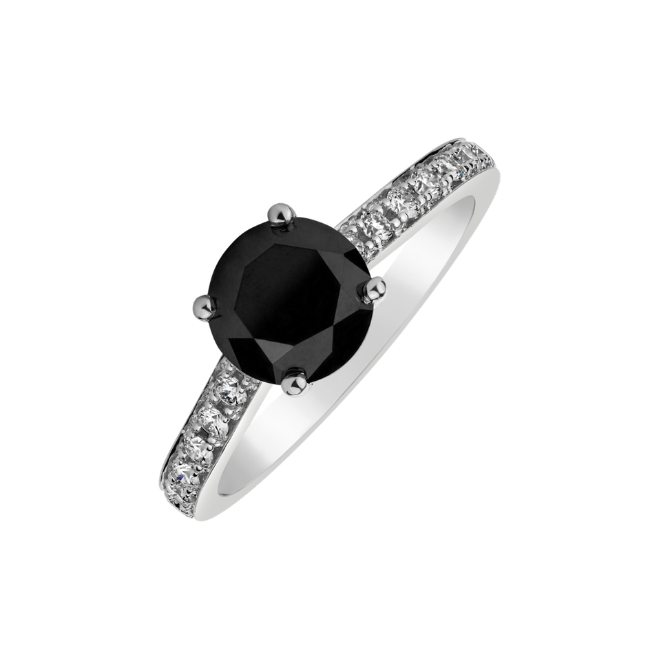 Ring with black and white diamonds Sydney