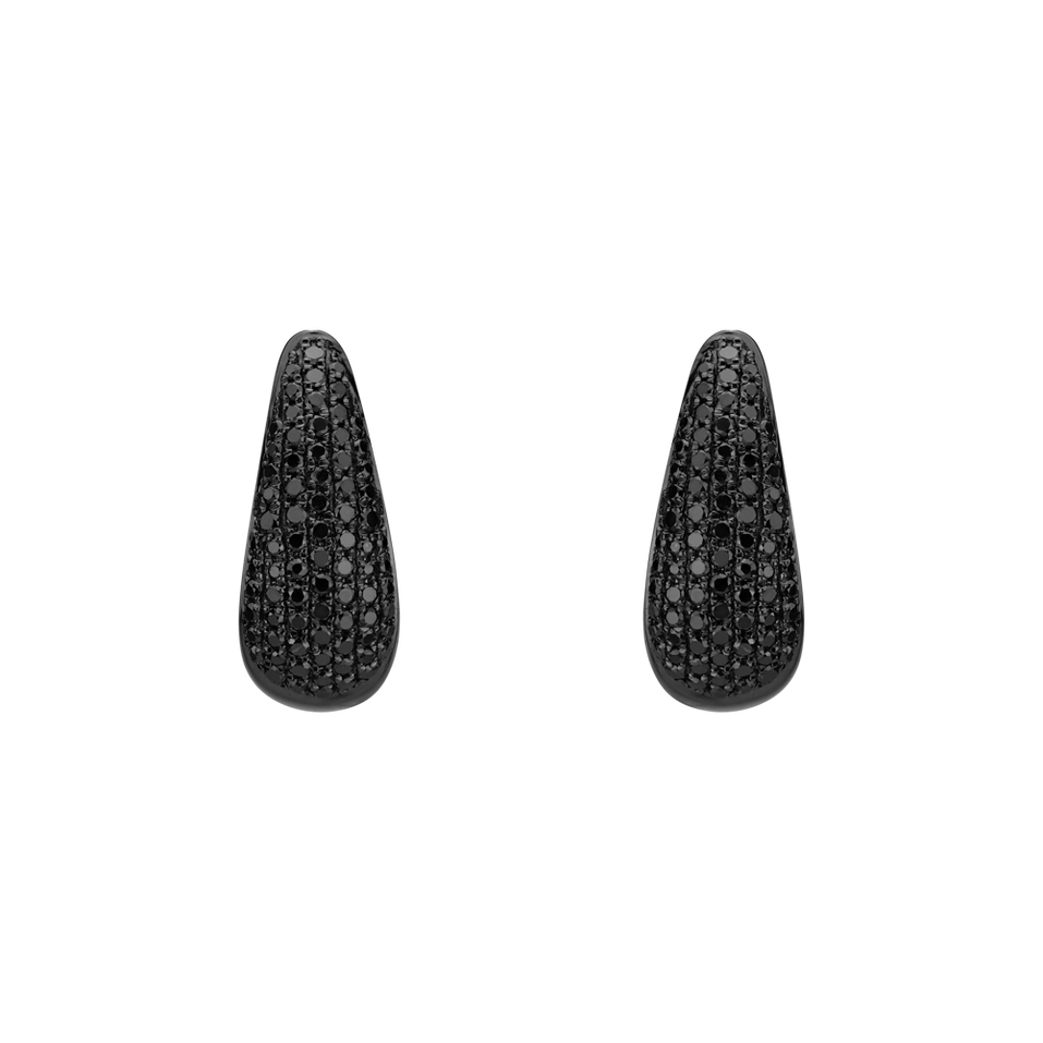 Earrings with black diamonds Charming Gem