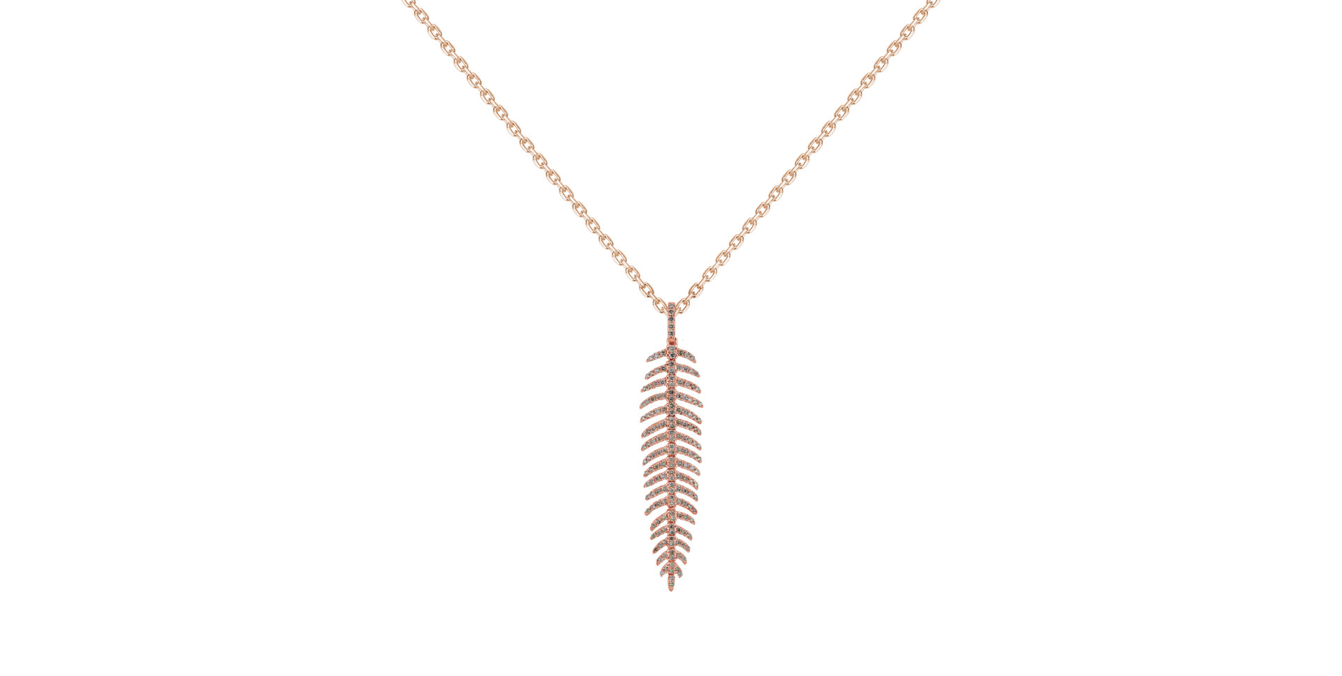Pendant with brown diamonds Amazing Feather