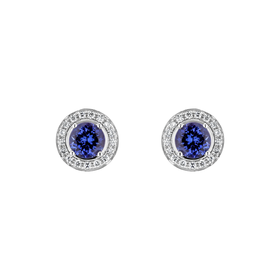 Diamond earrings with Tanzanite Ayla