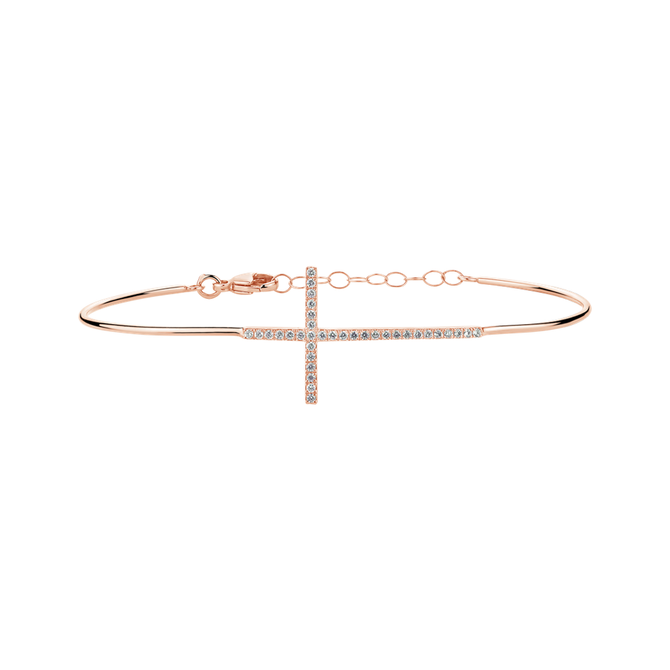 Bracelet with diamonds Tiny Cross