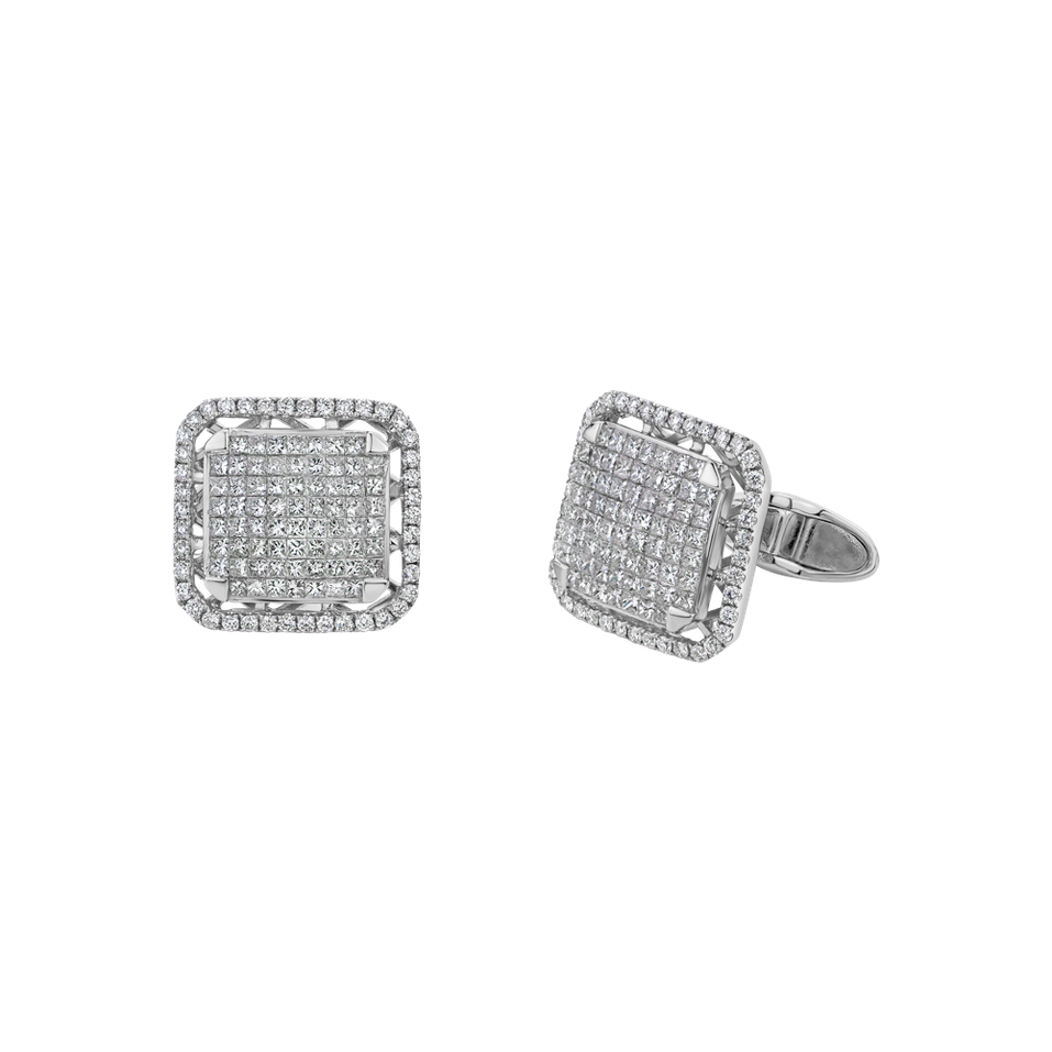 Diamond Cufflinks Sharp Style