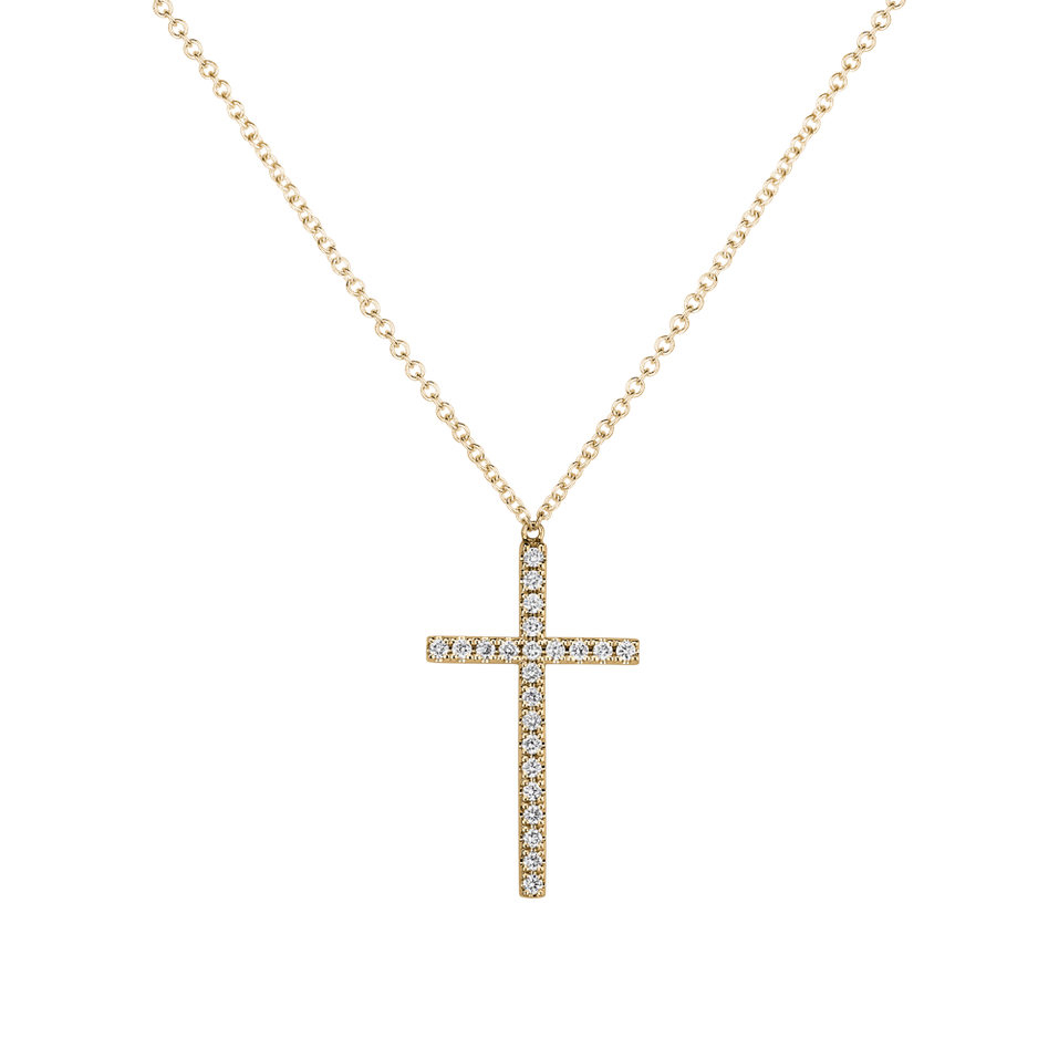 Diamond necklace Gold Message