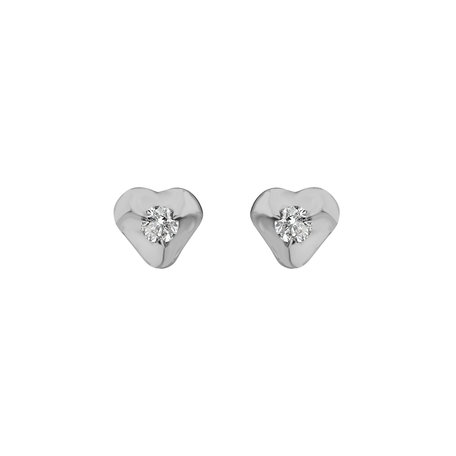 Diamond earrings Full Hearts