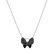 Pendant with black diamonds Butterfly Night2