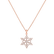 Diamond pendant Pink Snowflake2