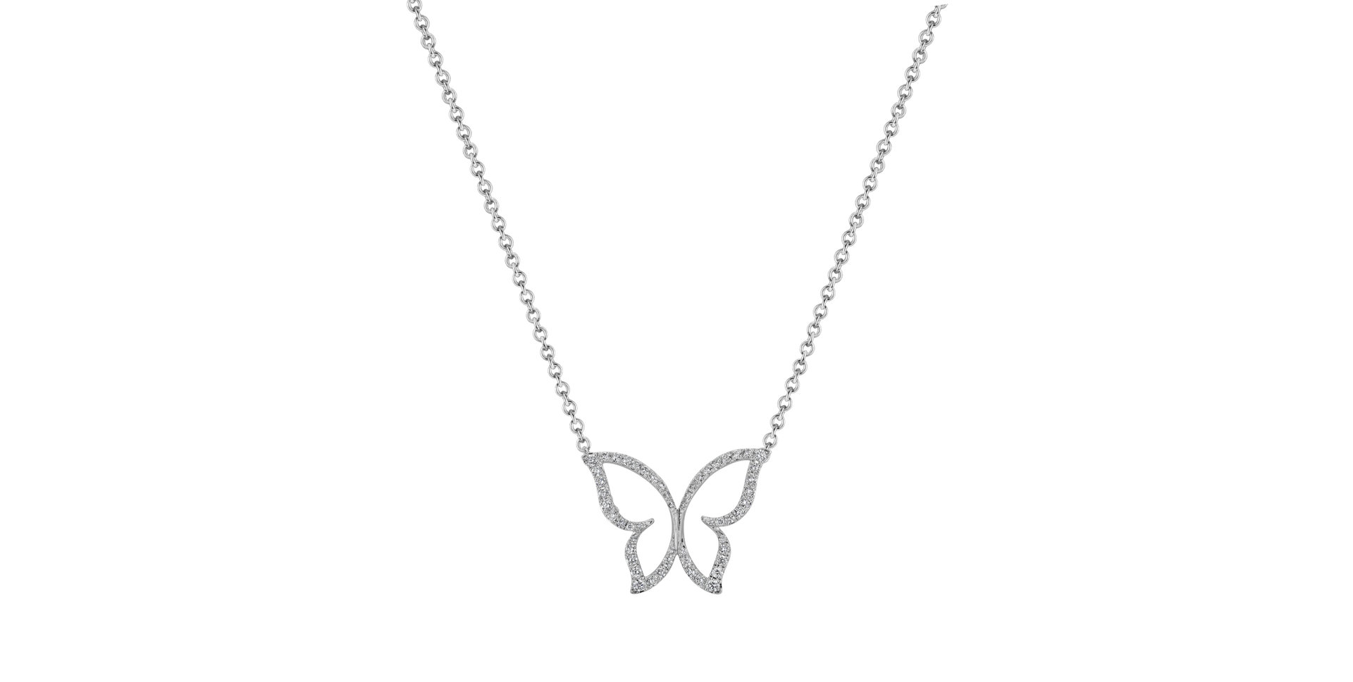 Diamond necklace Wings of Devotion