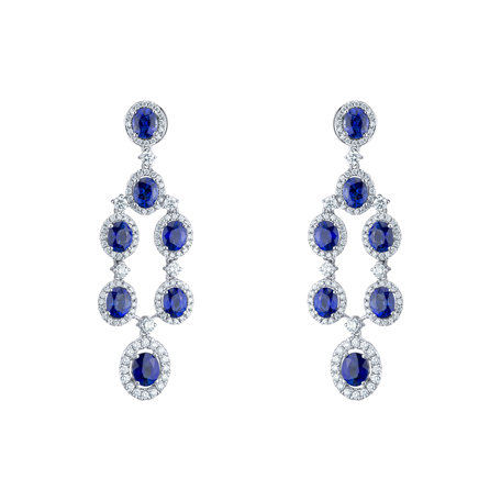 Diamond earrings and Sapphire Mephisto Symphony