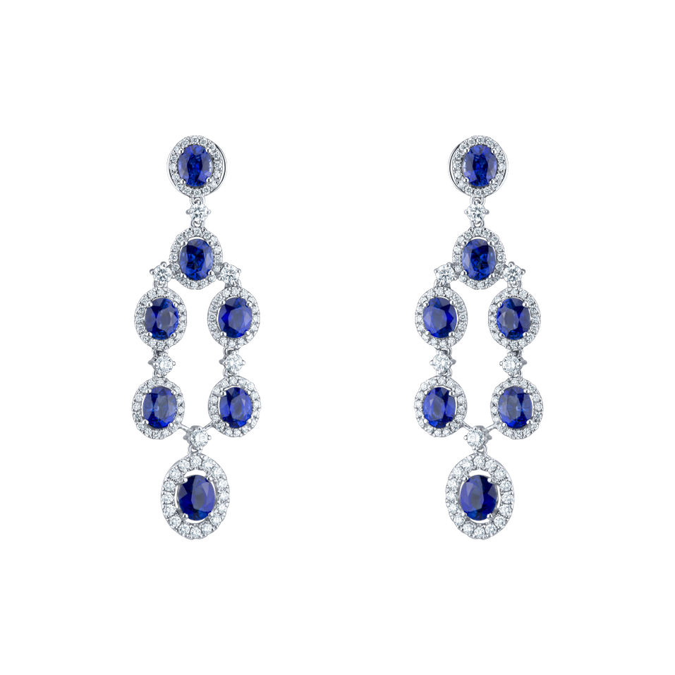 Diamond earrings and Sapphire Mephisto Symphony