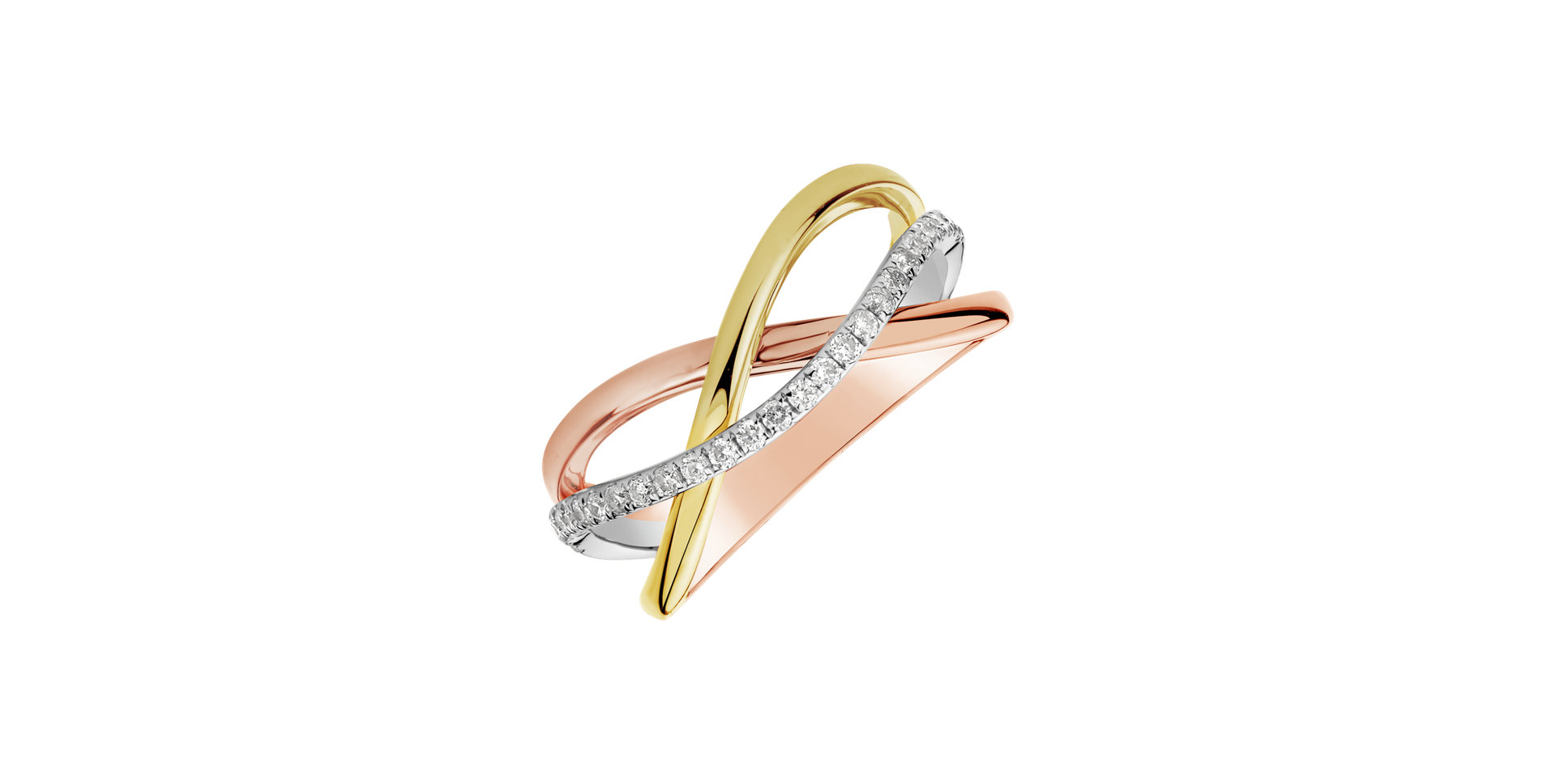 Diamond ring Sparkling Trinity