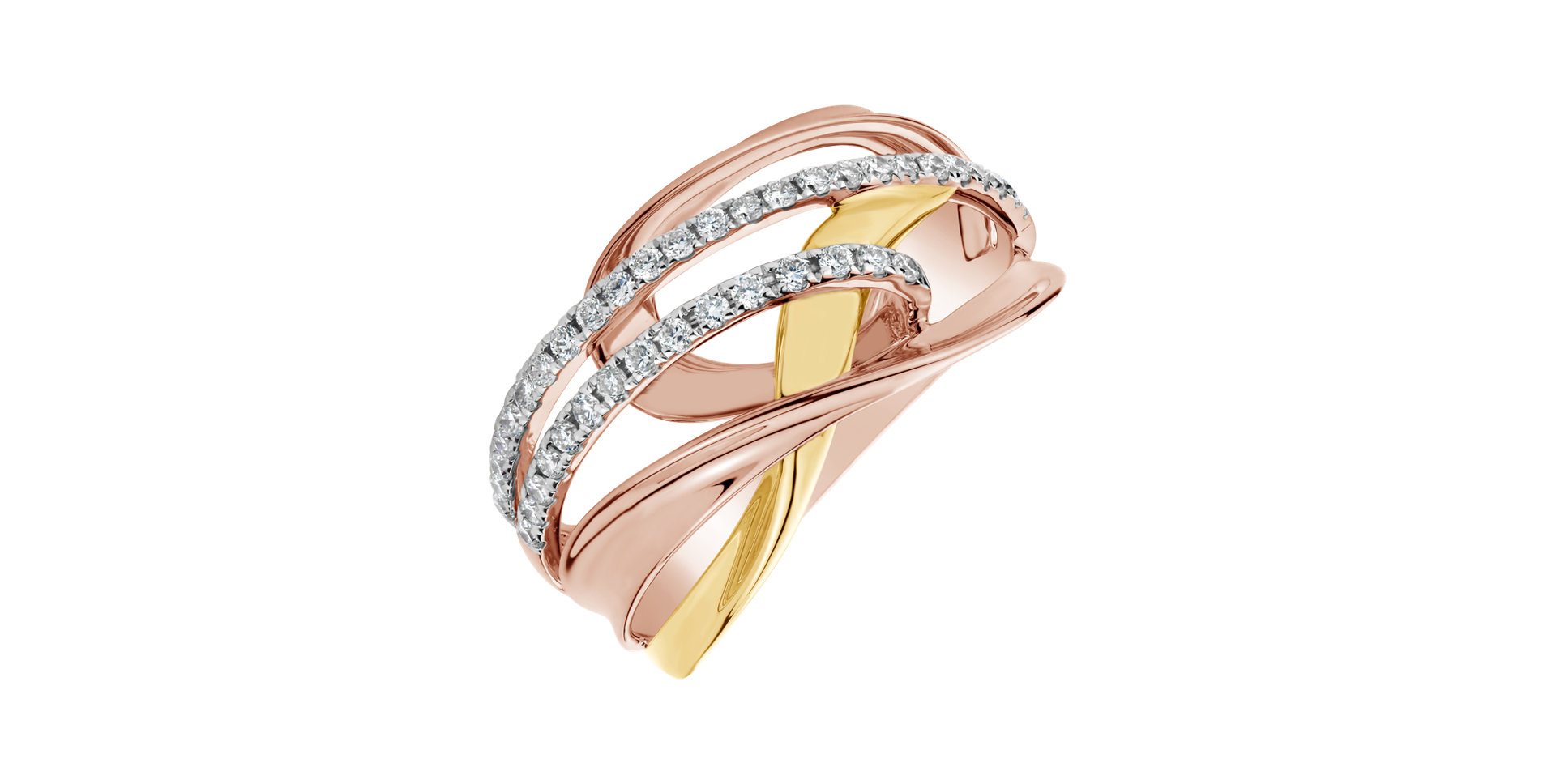 Diamond ring Sparkling Trinity