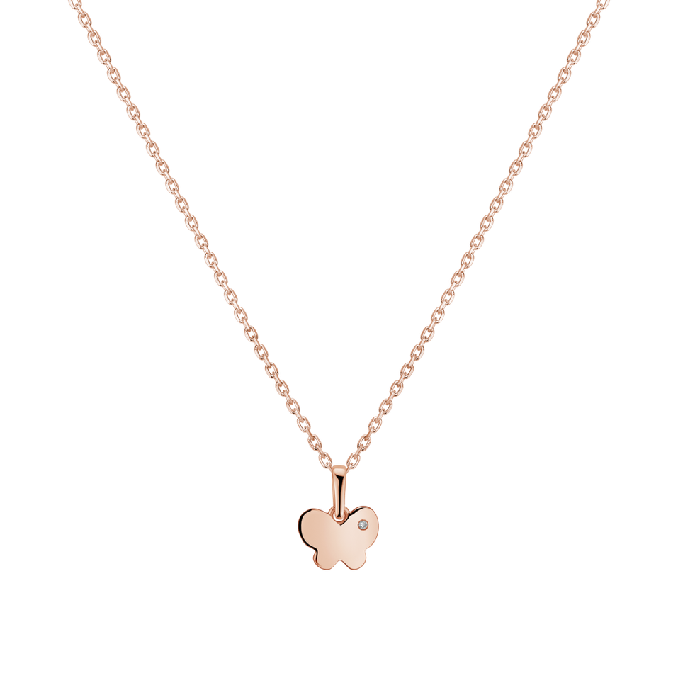 Children's diamond pendant Daydream Butterfly