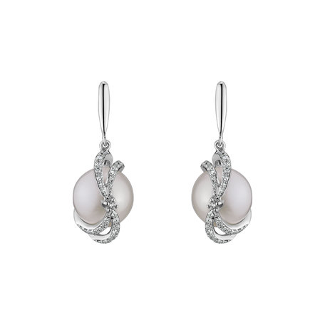 Diamond earrings with Pearl Cry me a river