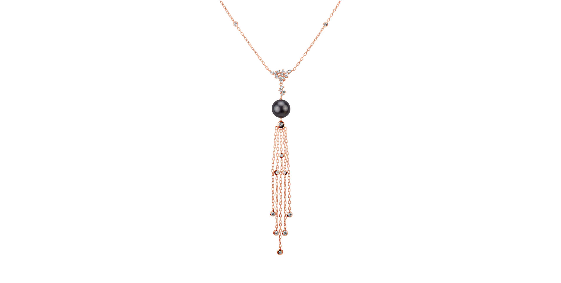 Diamond necklace with Pearl Sultan Tear