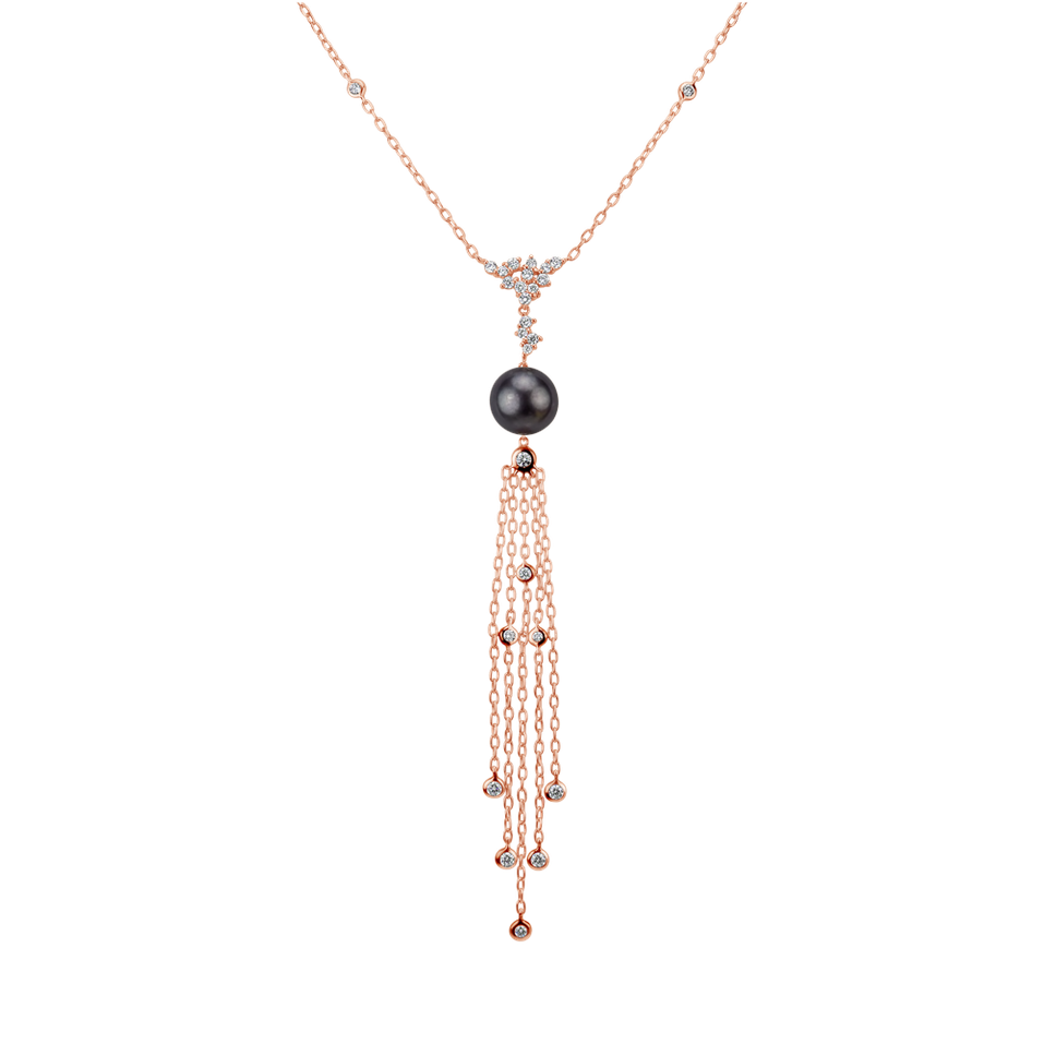 Diamond necklace with Pearl Sultan Tear