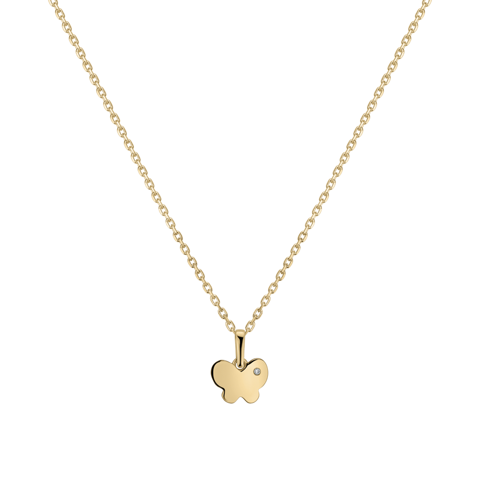 Children's diamond pendant Daydream Butterfly