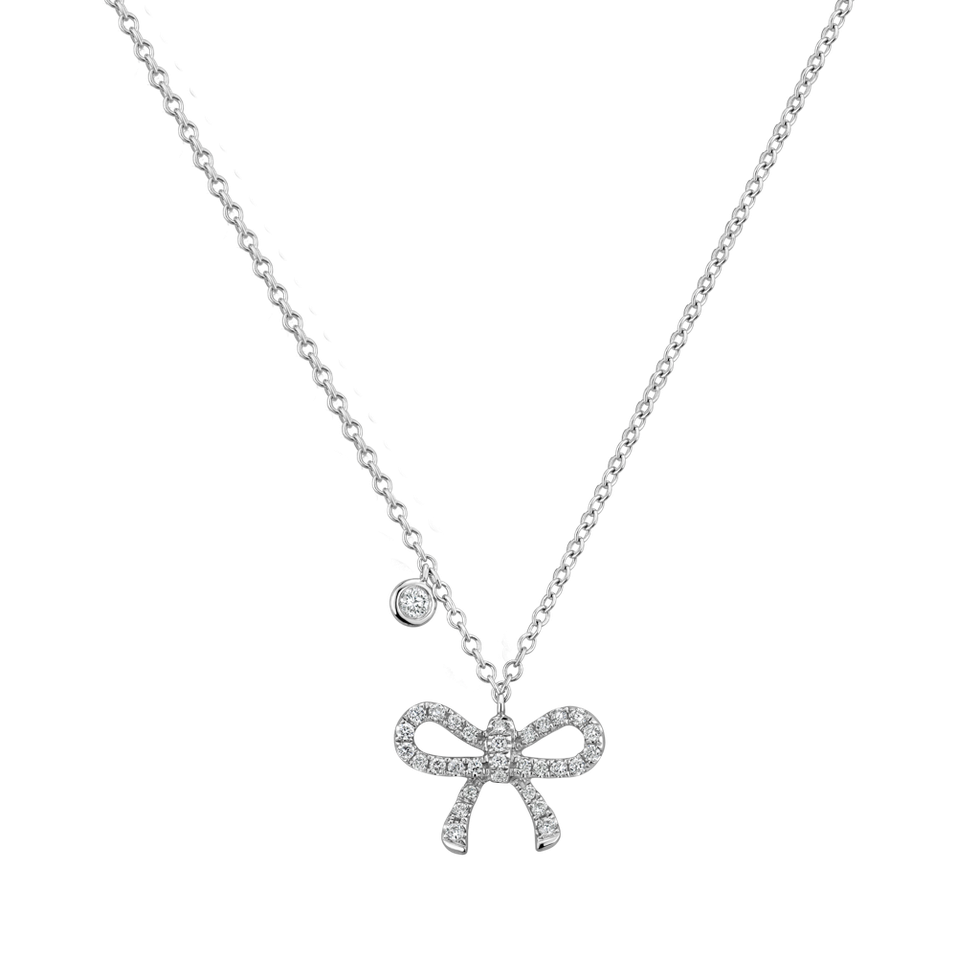Diamond necklace Ribbon Bow