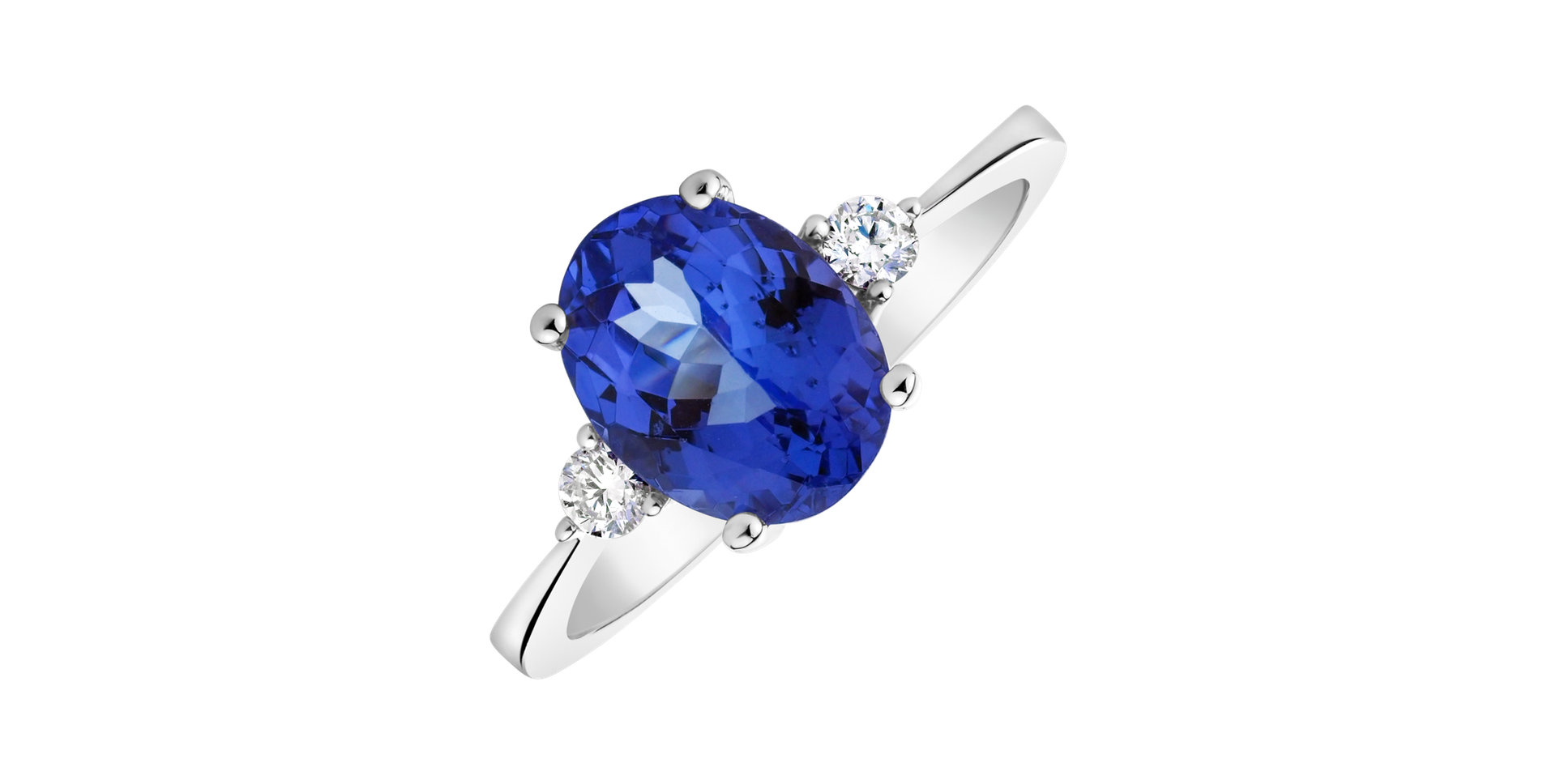Diamond ring with Tanzanite Villain of Midnight