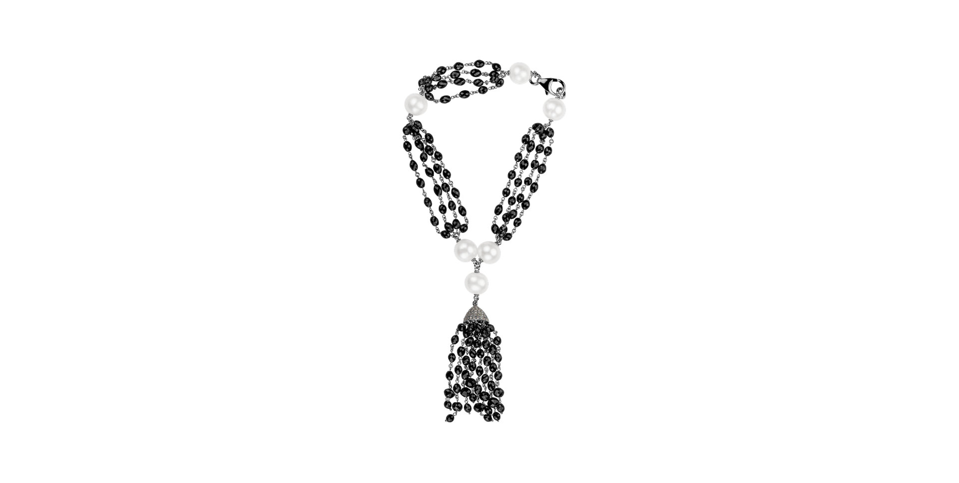 Bracelet with black and white diamonds and Pearl Opium Symphony