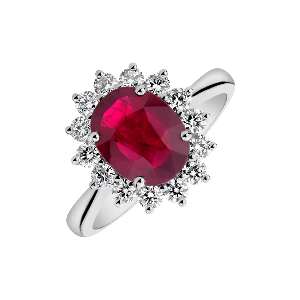 Diamond ring with Ruby Fabulous Lady