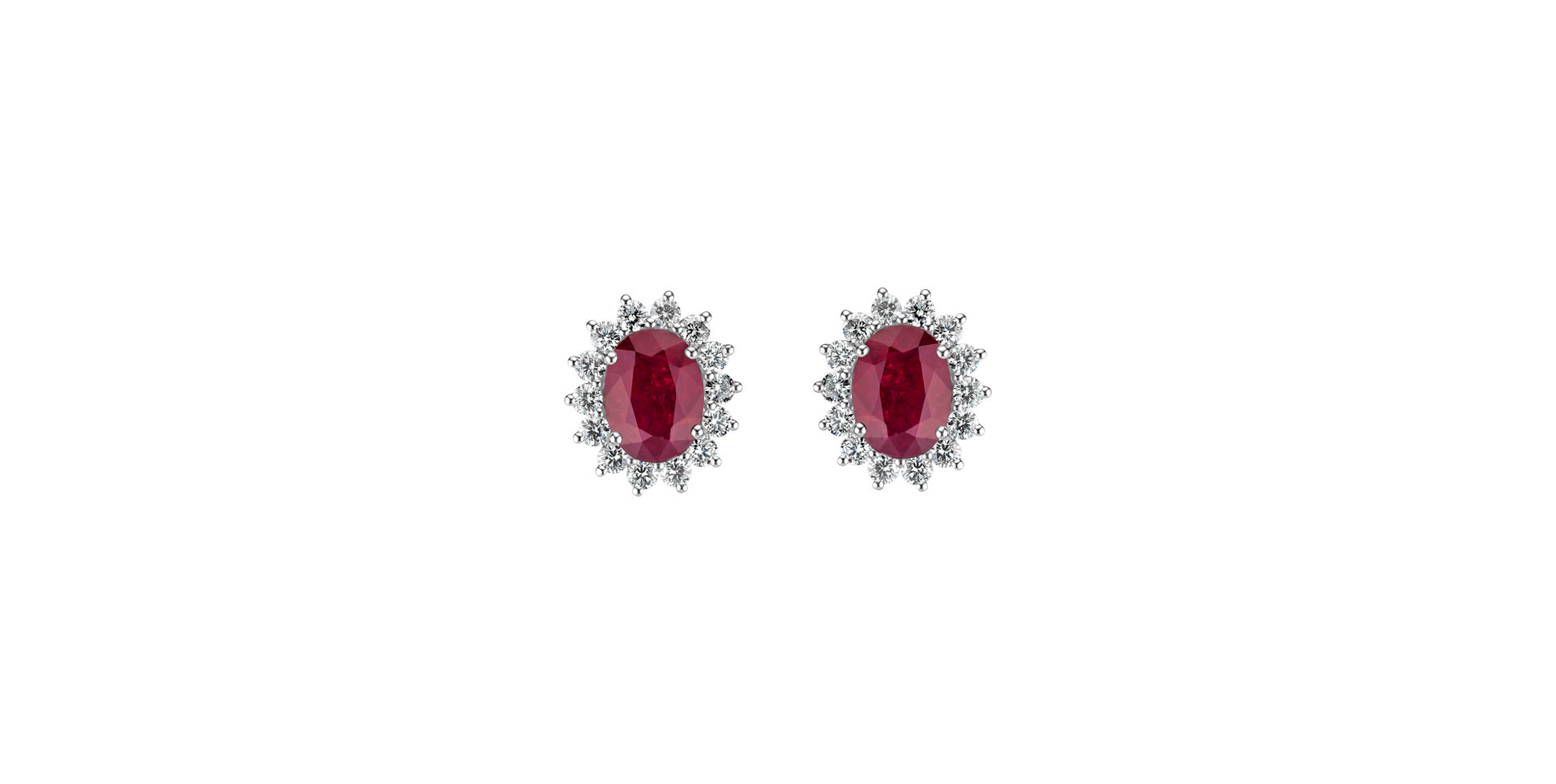Diamond earrings with Ruby Princess Sparkle