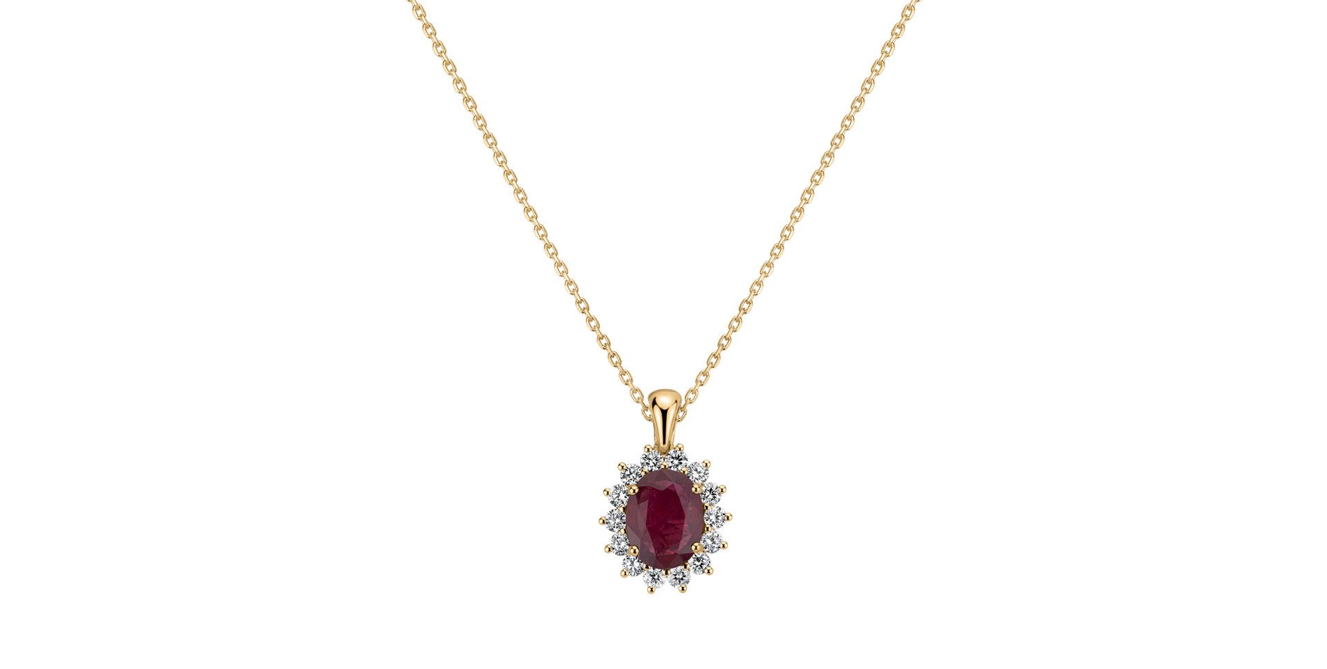 Diamond pendant with Ruby Princess Sparkle