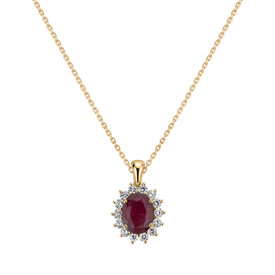 Diamond pendant with Ruby Princess Sparkle