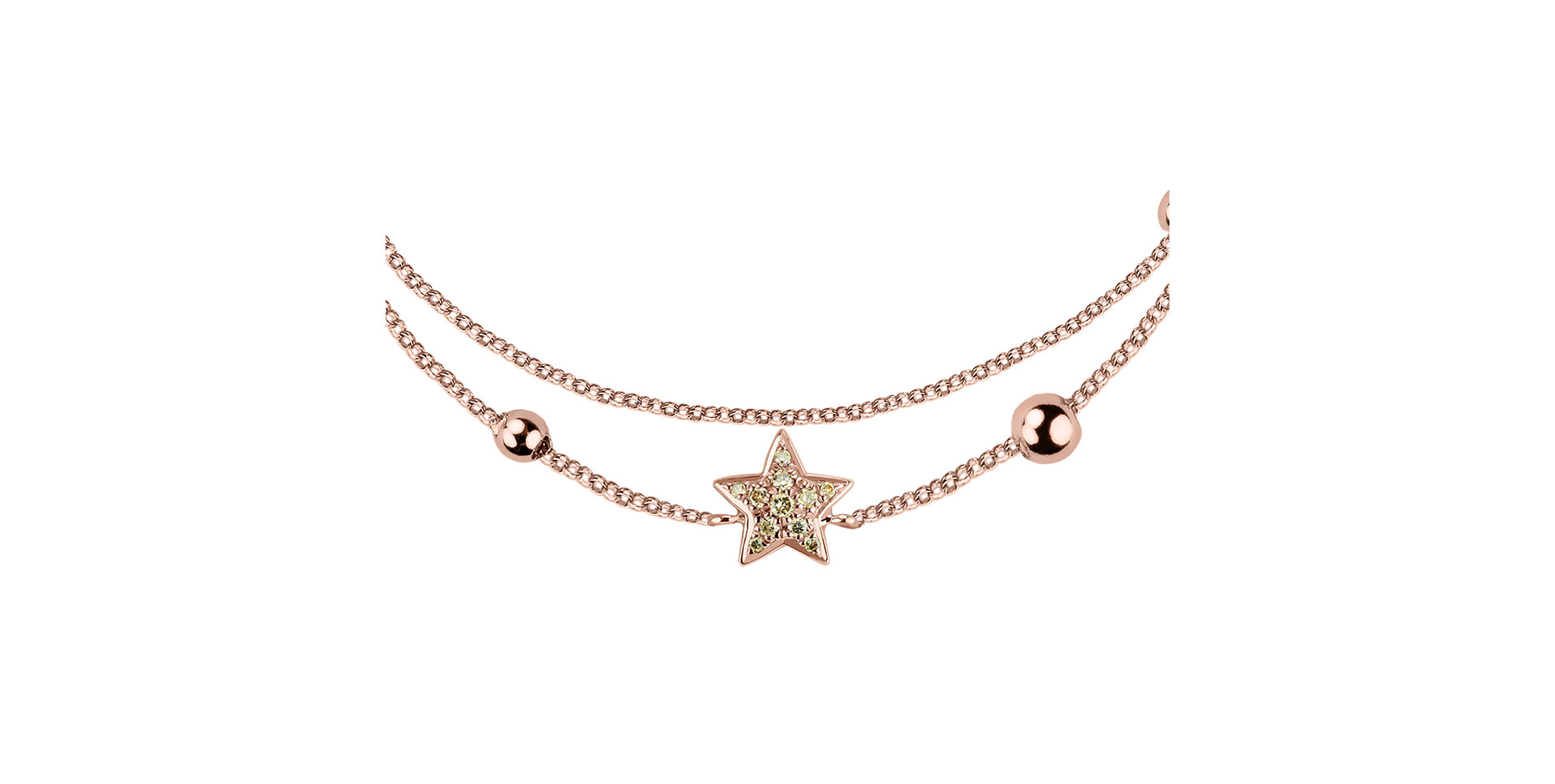 Bracelet with brown diamonds Starshine Message
