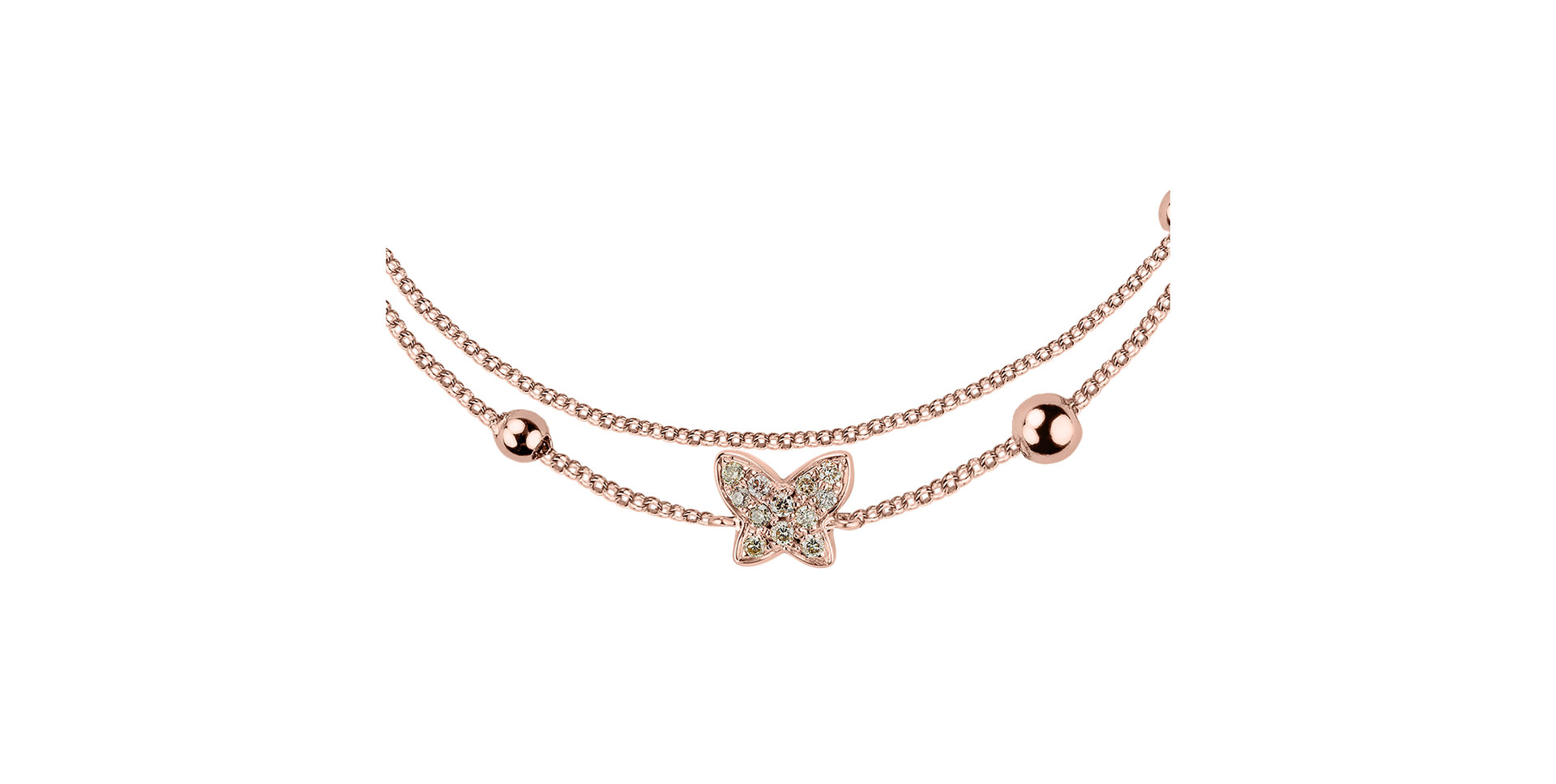 Bracelet with brown diamonds Magic Message