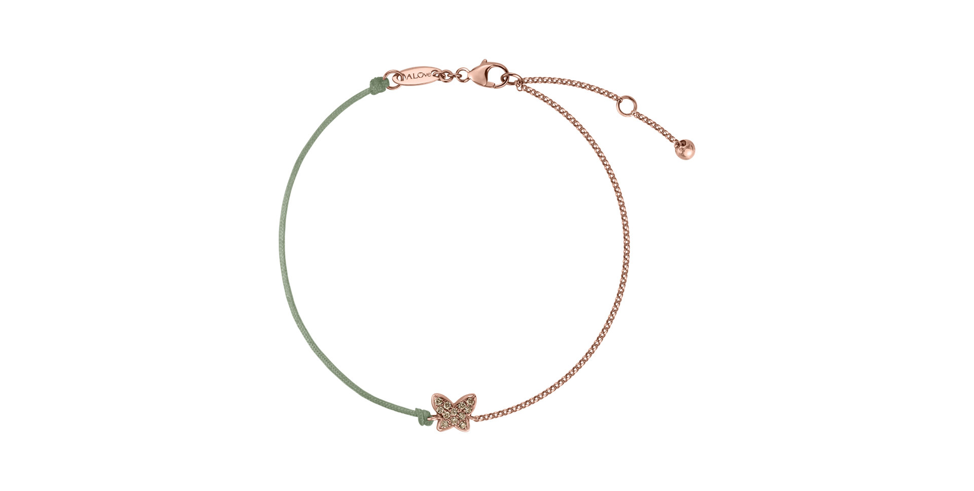 Bracelet with brown diamonds Butterfly Secret