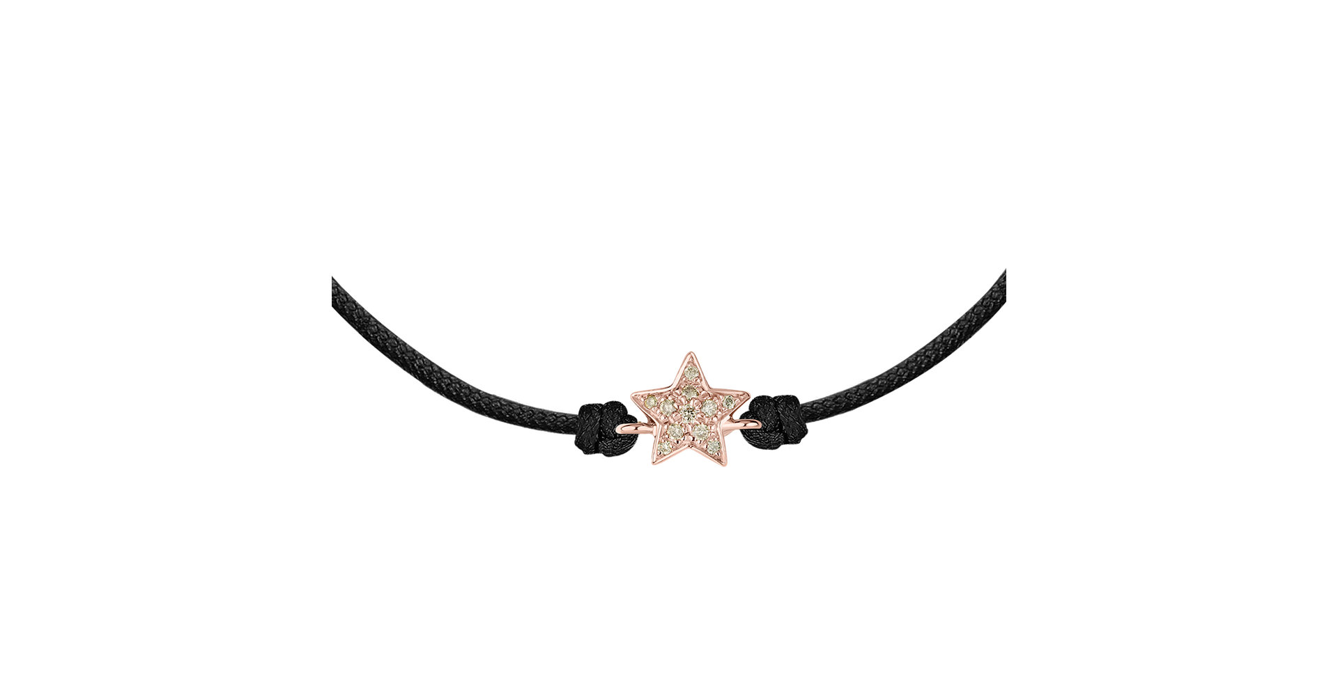 Bracelet with brown diamonds Star Message
