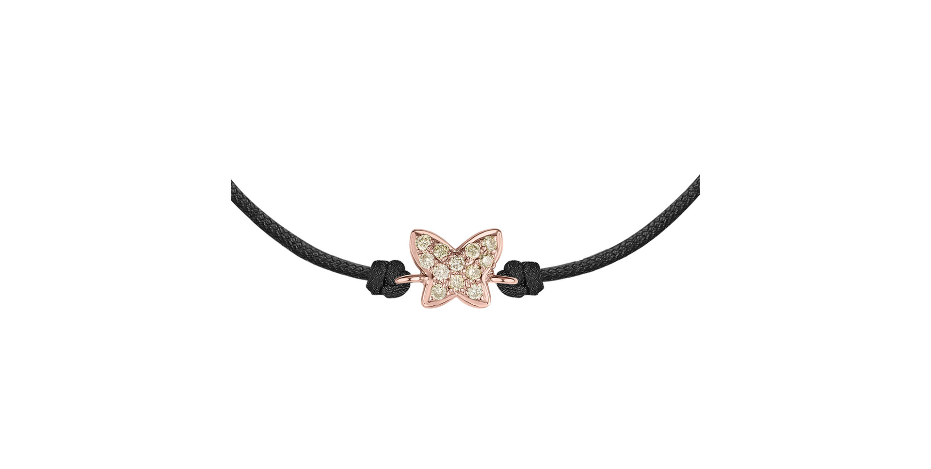 Bracelet with brown diamonds Magic Butterfly