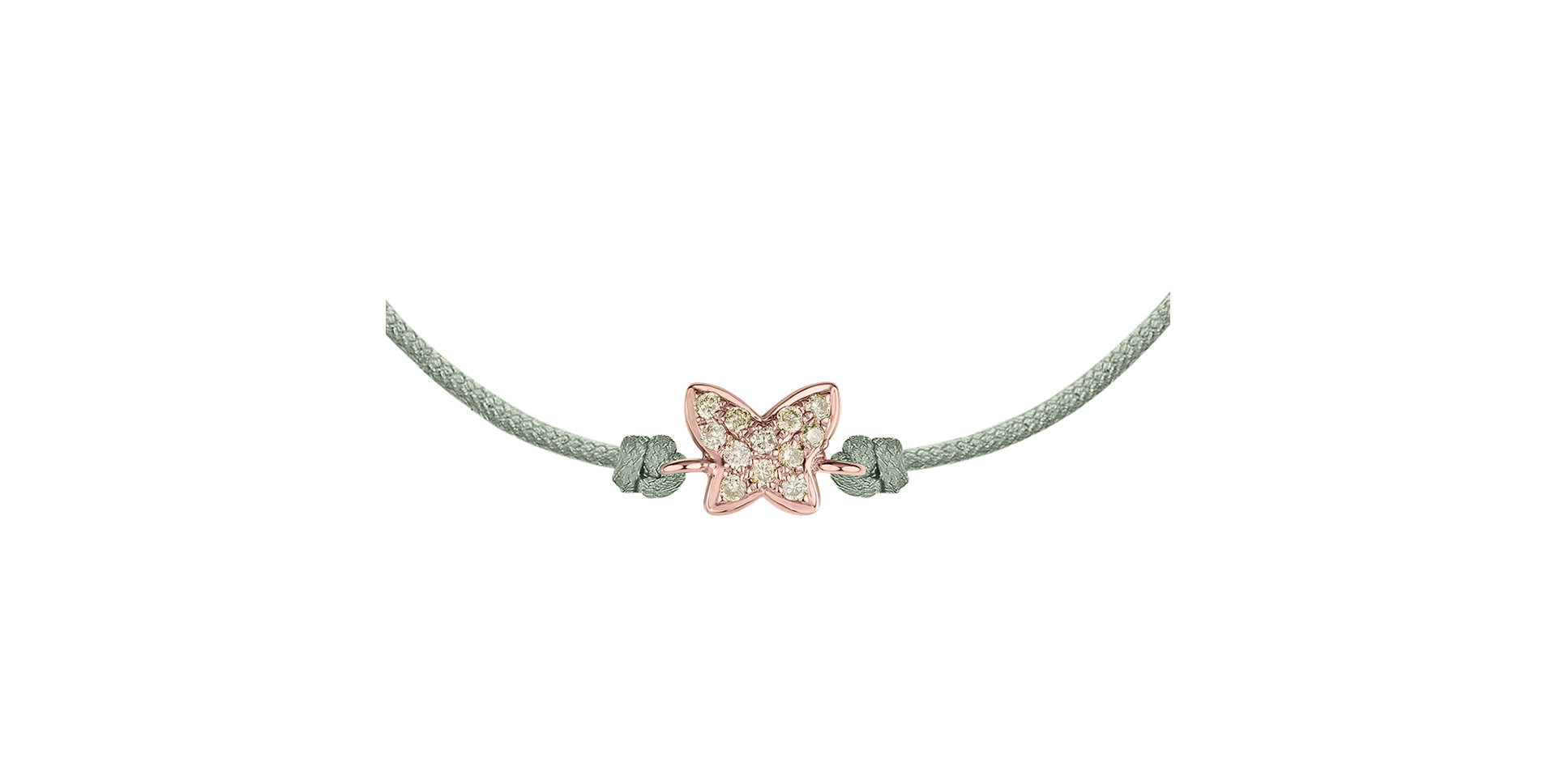 Bracelet with brown diamonds Magic Butterfly