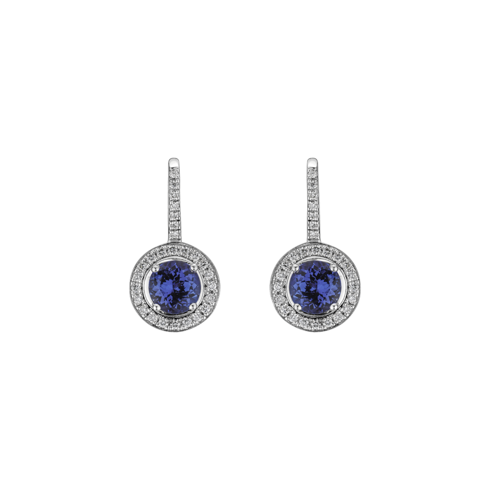 Diamond earrings with Tanzanite Ayla