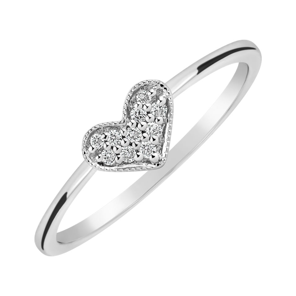 Diamond ring Shiny Heart