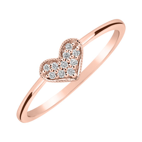 Diamond ring Shiny Heart