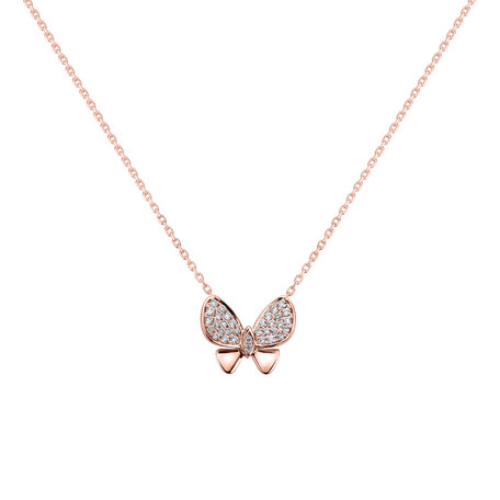 Diamond pendant Butterfly Night