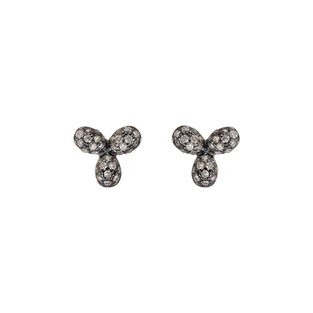 Earrings with brown diamonds Nature Beauty