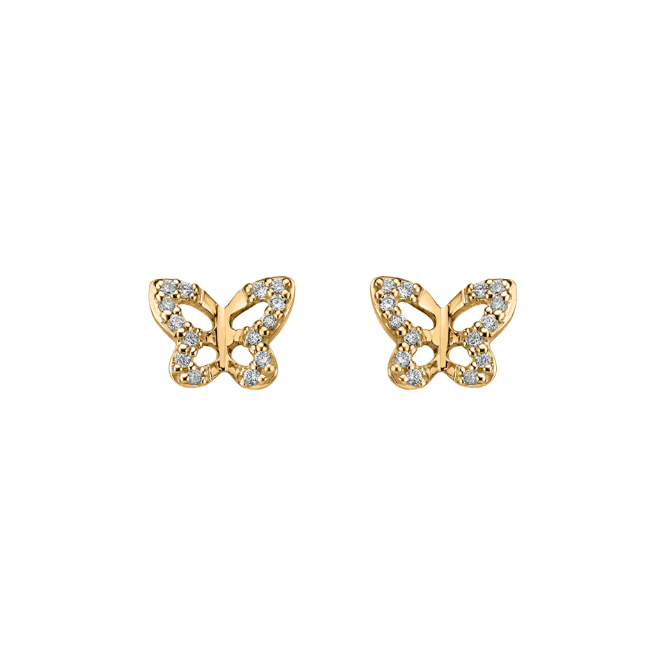 Diamond earrings Cute Butterfly