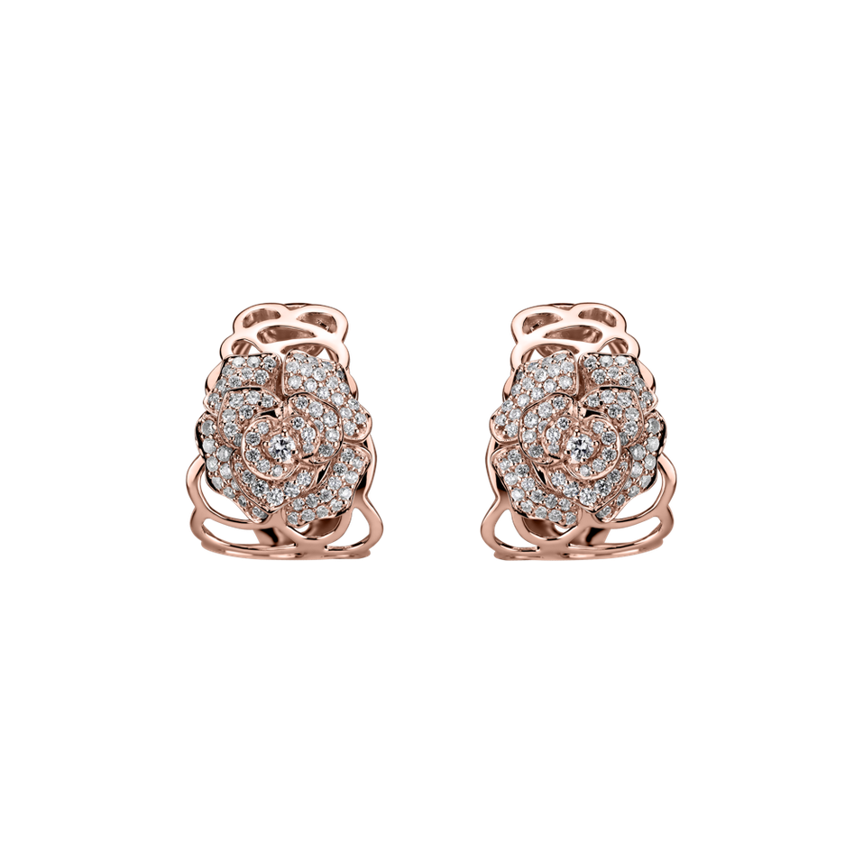 Diamond earrings Bright Flower