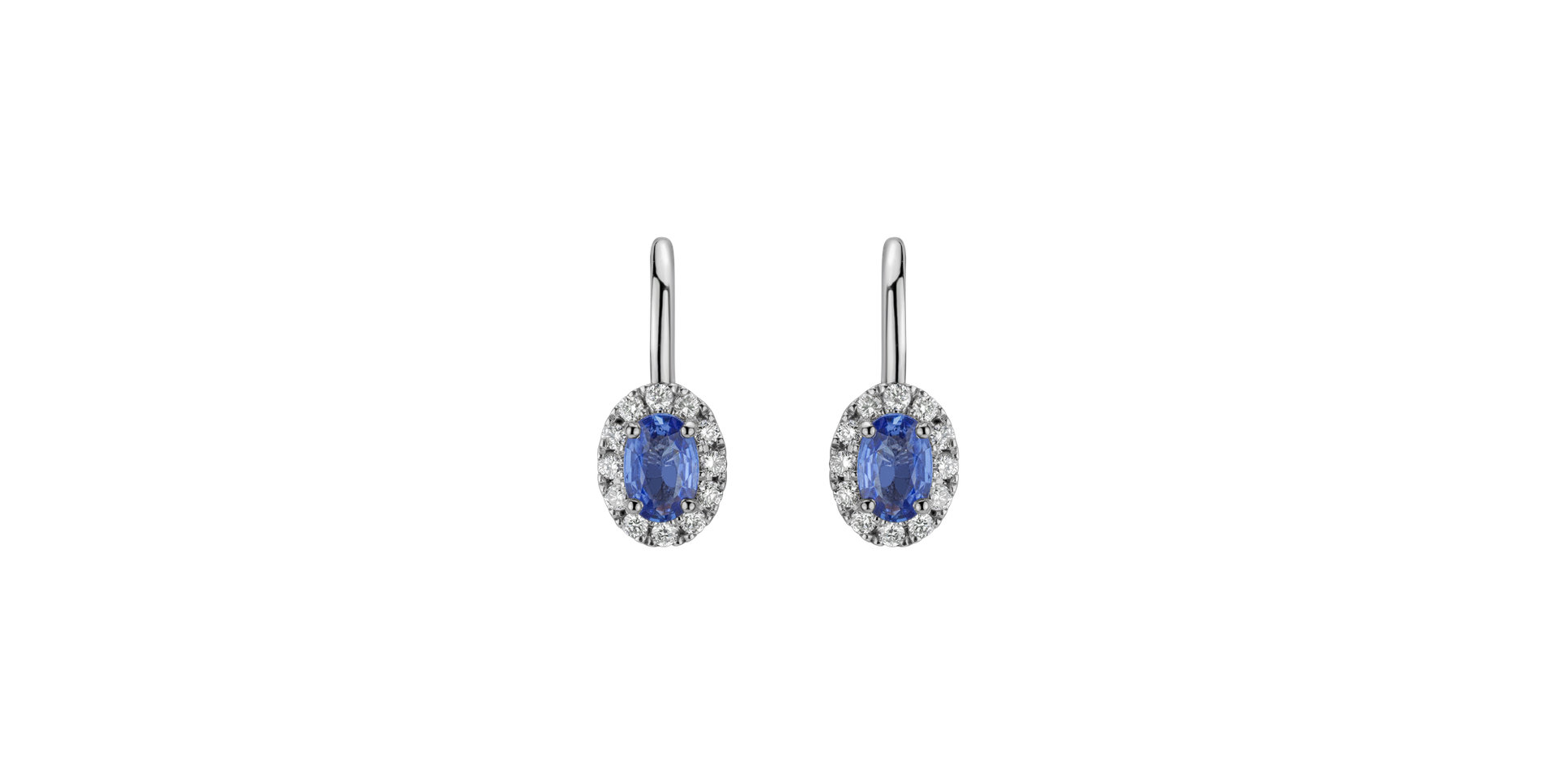 Diamond earrings with Sapphire Imperial Allegory