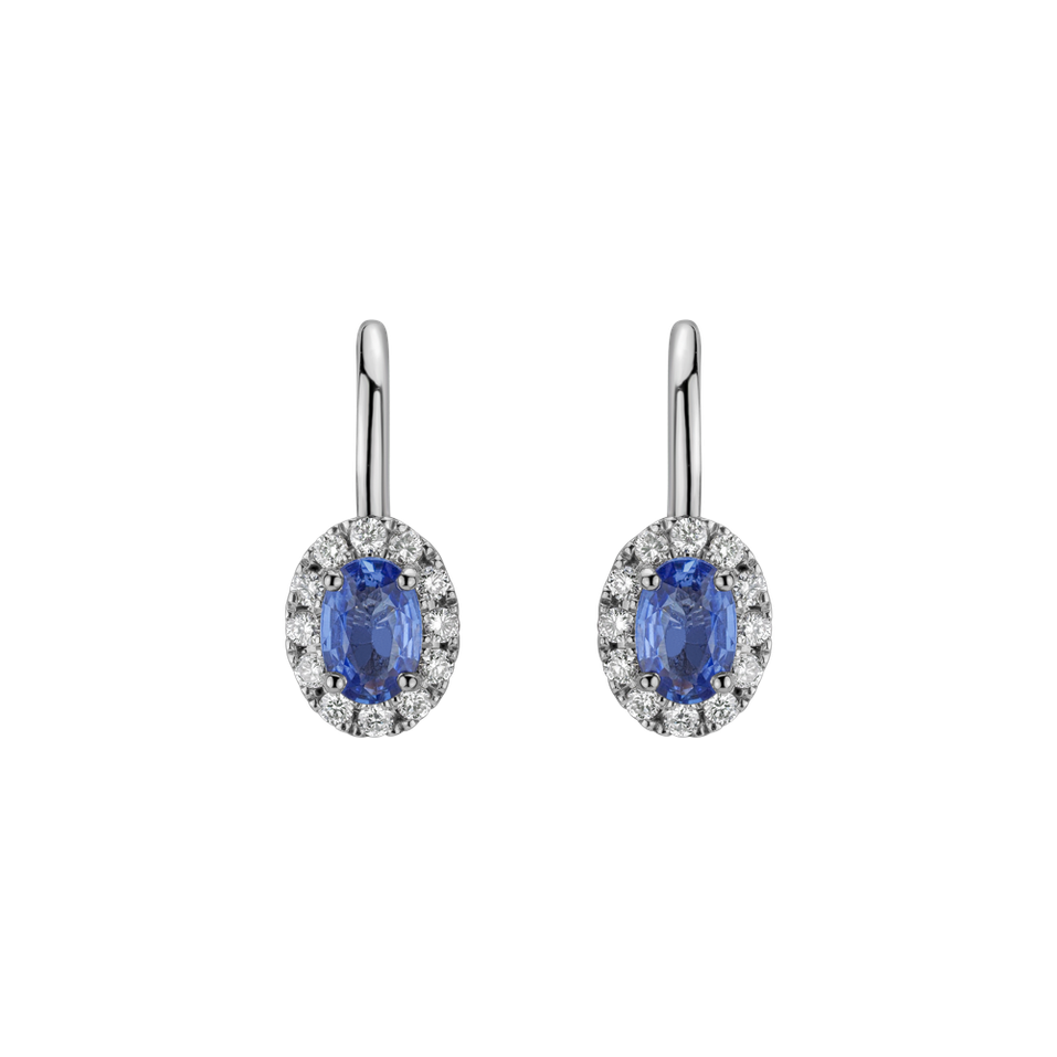 Diamond earrings with Sapphire Imperial Allegory