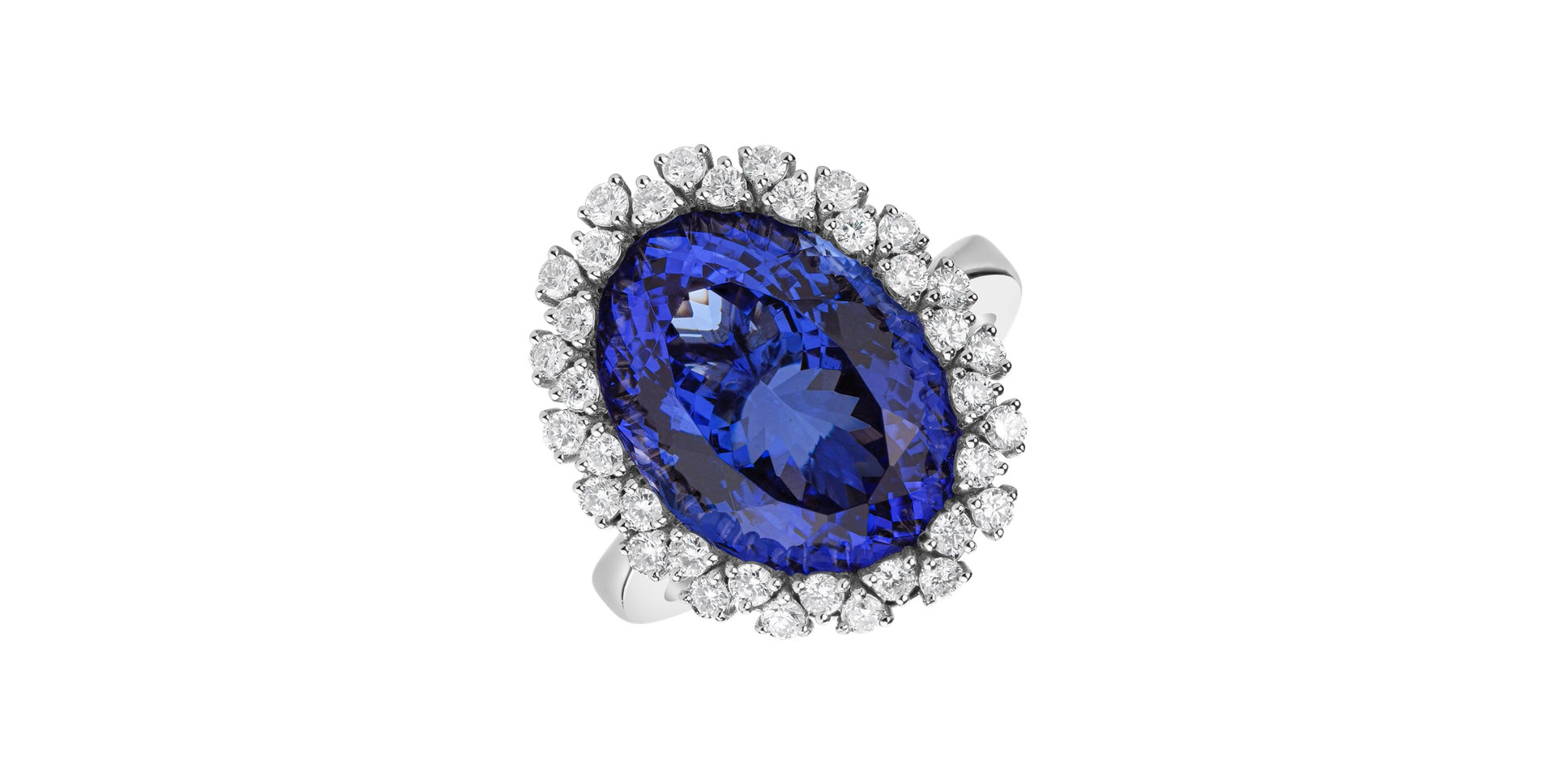 Diamond ring with Tanzanite Eternal Sky