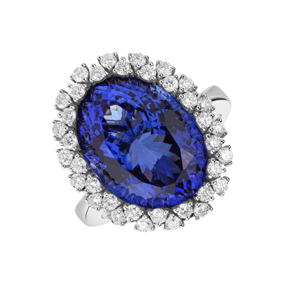 Diamond ring with Tanzanite Eternal Sky