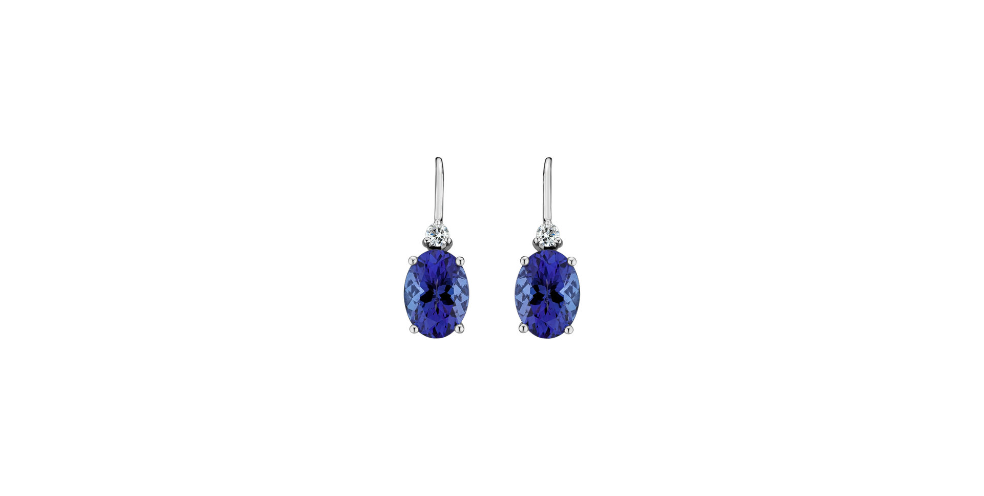 Diamond earrings with Tanzanite Fancy Planet