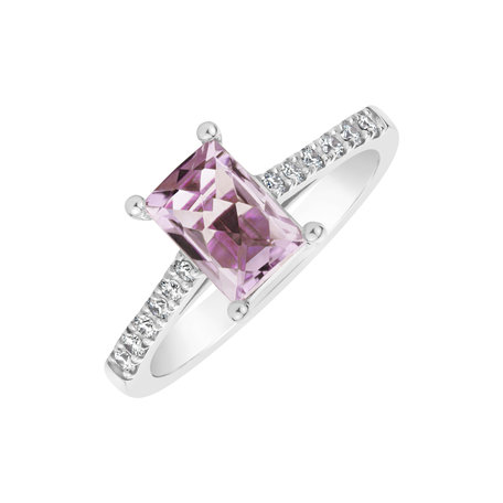 Diamond rings with Amethyst Miracle Gem